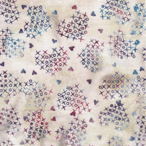 Island Batik Fabrics Missing You Patriotic Batiks Snow Cream Cross Stitch Hearts