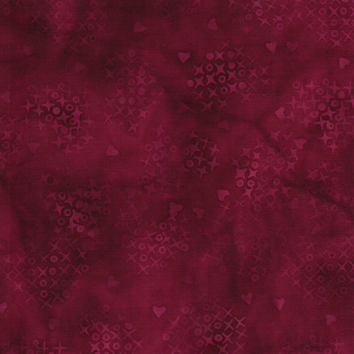 Island Batik Fabrics Missing You Patriotic Batiks Red Burgundy Cross Stitch Hearts