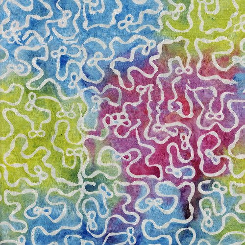 Island Batik Fabrics Sweet Sentiments Patriotic Batiks Pink Green Meander Ribbons of Peace