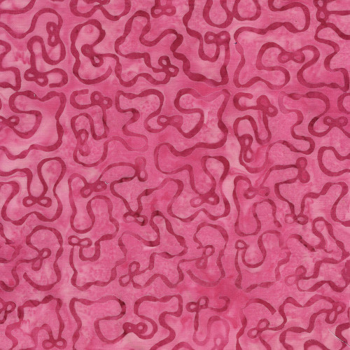 Island Batik Fabrics Sweet Sentiments Patriotic Batiks Pink Raspberry Meander Ribbons of Peace