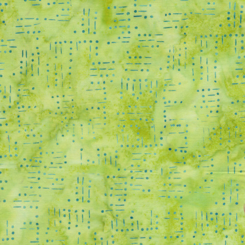 Island Batik Fabrics Sweet Sentiments Patriotic Batiks Green Honeydew Morse Code Words