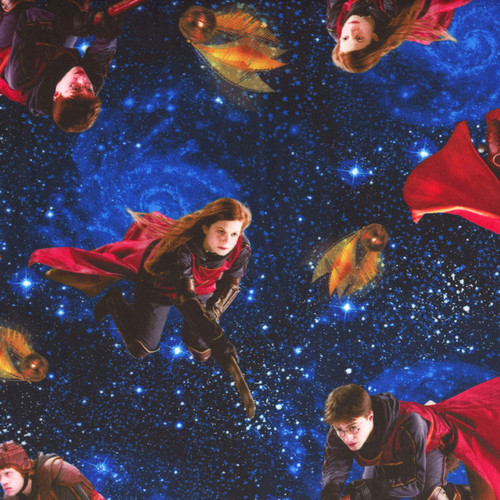 Benartex Harry Potter 60 Inch Minky Quidditch Royal Blue