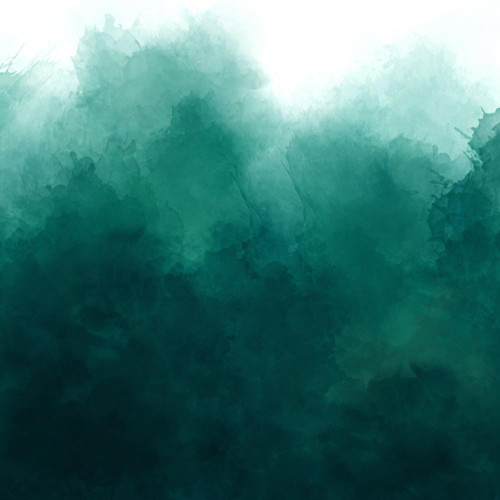 Moda Fabrics Mystic Ombre V and Co. Vanessa Christenson Ombre Watercolor Lagoon Green, watercolor ombre fabric with gradient shades of green and teal.