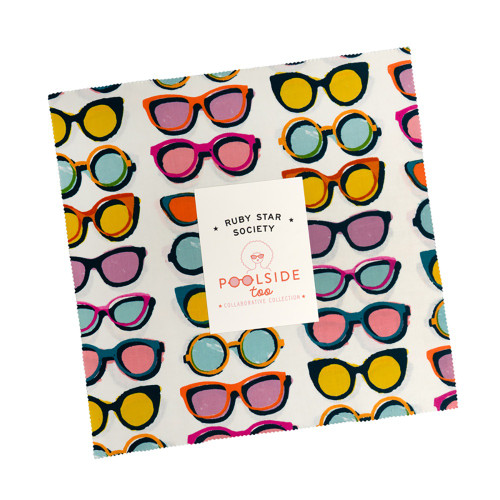 Moda Fabrics Poolside Too Ruby Star Society Layer Cake Ten Inch Squares