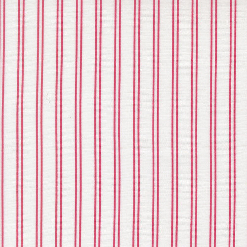 Moda Fabrics A Cat Named Stitch Camille Roskelley Stitch Stripes Cream Rosie Pink