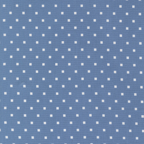 Moda Fabrics A Cat Named Stitch Camille Roskelley Cosmo Square Dots Blue Blue