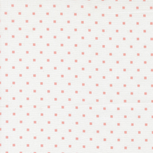 Moda Fabrics A Cat Named Stitch Camille Roskelley Cosmo Square Dots Cream Blush Pink