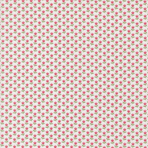 Moda Fabrics A Cat Named Stitch Camille Roskelley June Small Tulip Floral Cream Rosie Pink