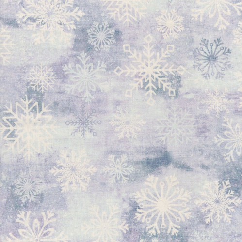 Studio E Fabrics Snowburst 108 Inch Wide Quilt Backing Snowflakes Enchanted Purple