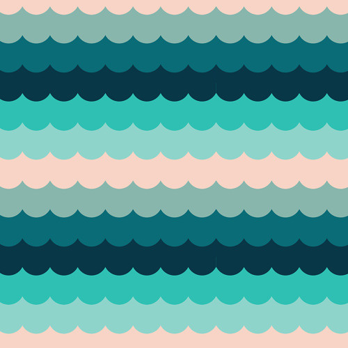 Moda Fabrics Poolside Too Ruby Star Society Retro Umbrella Scallops Peacock Turquoise