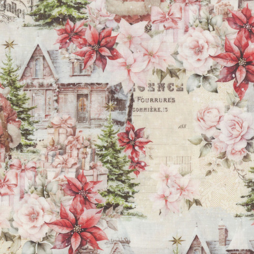 Blank Quilting Fabrics Christmas Magic Frank Garcia Christmas Scenic Ivory