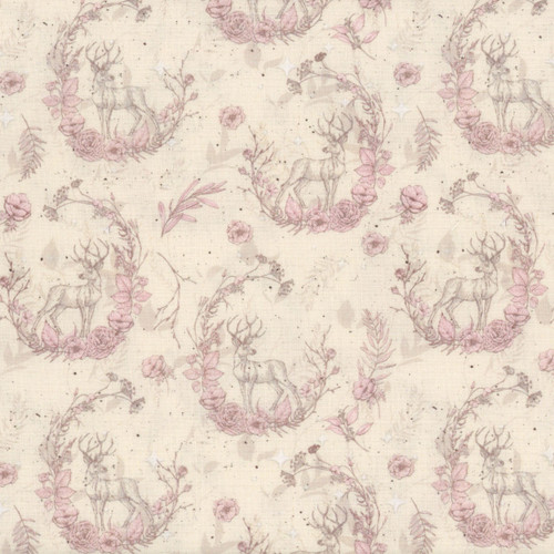 Blank Quilting Fabrics Christmas Magic Frank Garcia Deer Ivory