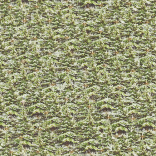 Blank Quilting Fabrics Christmas Magic Frank Garcia Christmas Trees Green