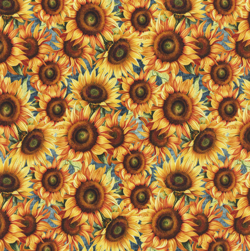 Blank Quilting Fabrics Florinda Francesco Moretti Sunflowers Yellow