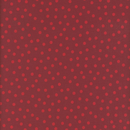 Henry Glass Fabrics Nordic Holiday Village MaryJane Carey Dots Red on Red