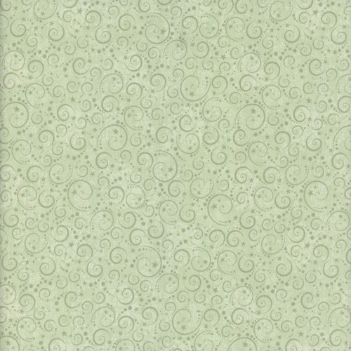 Henry Glass Fabrics Nordic Holiday Village MaryJane Carey Mini Swirls Light Sage