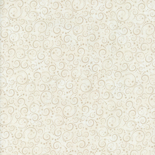 Henry Glass Fabrics Nordic Holiday Village MaryJane Carey Mini Swirls Cream