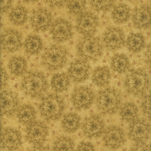 Henry Glass Fabrics Oak and Berries Jan Mott Dandelion Monotone Ochre