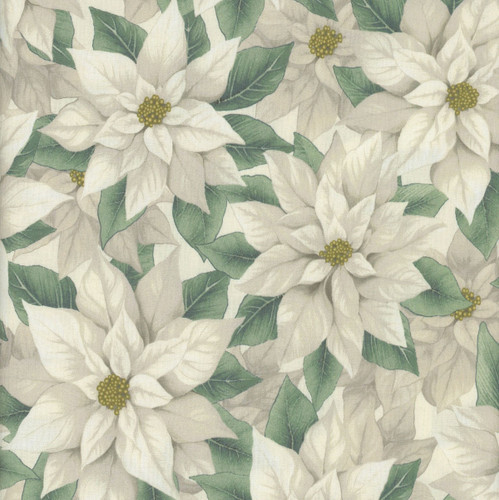 Henry Glass Fabrics Sweet Christmas Memories Color Principle Poinsettia Winter White Multi
