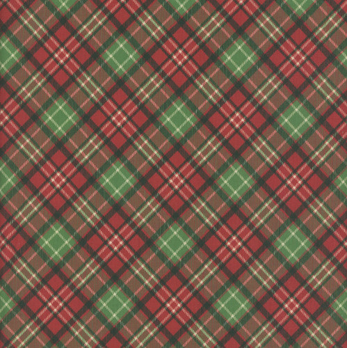 Henry Glass Fabrics Sweet Christmas Memories Color Principle Bias Plaid Red