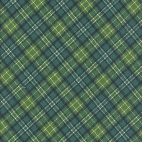 Henry Glass Fabrics Sweet Christmas Memories Color Principle Bias Plaid Teal