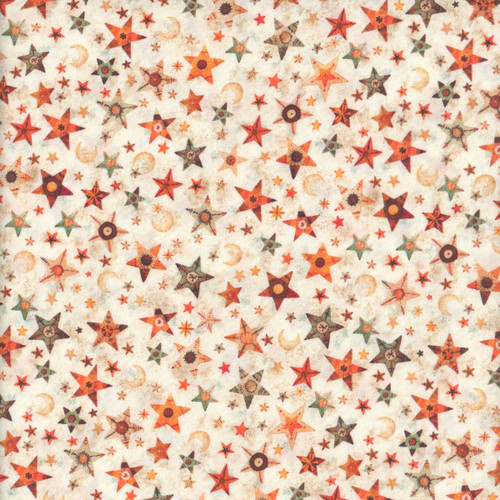 Quilting Treasures Fabrics A Haunting We Will Go Dan Morris Cream Stars and Moons
