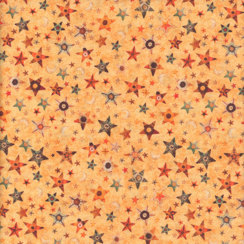 Quilting Treasures Fabrics A Haunting We Will Go Dan Morris Orange Stars and Moons
