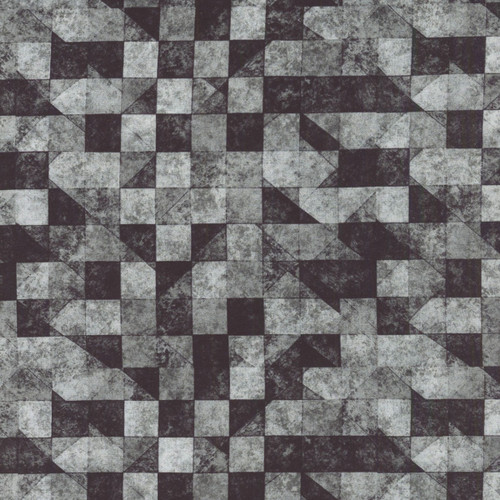 Quilting Treasures Fabrics A Haunting We Will Go Dan Morris Grey Skull Checkerboard