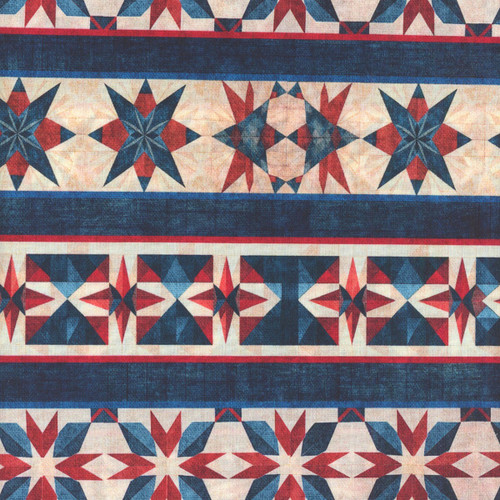 Quilting Treasures Fabrics All American Snowman Dan Morris All American Quilt Block Border Stripe