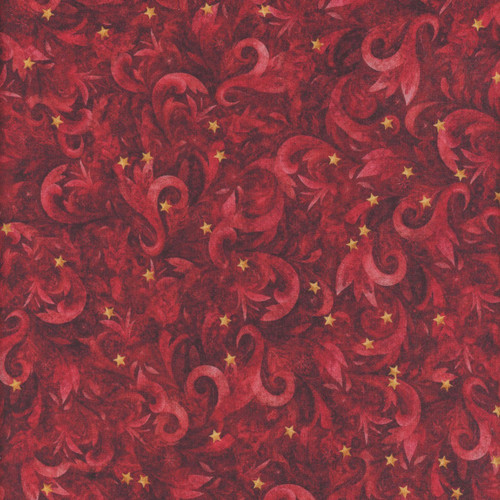 Quilting Treasures Fabrics All American Snowman Dan Morris Red Swirls