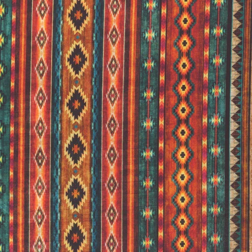 Quilting Treasures Fabrics Canyonlands Dan Morris Southwest Squash Blossom Blanket Stripe