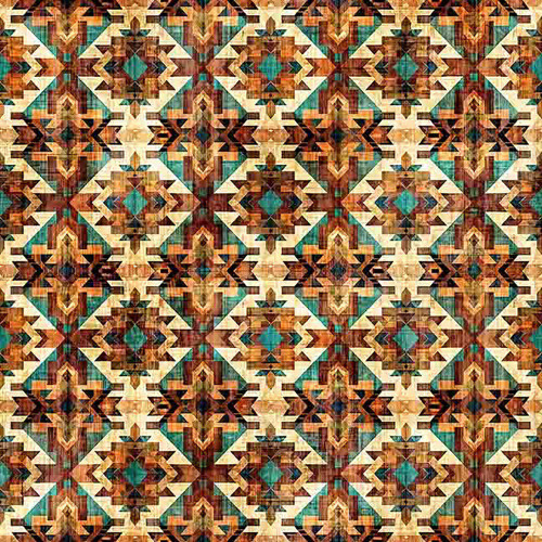 Quilting Treasures Fabrics Canyonlands Dan Morris Brown Rustic Aztec
