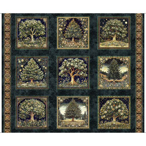 Quilting Treasures Fabrics Cedar and Sage Dan Morris Forest Trees Picture Patches