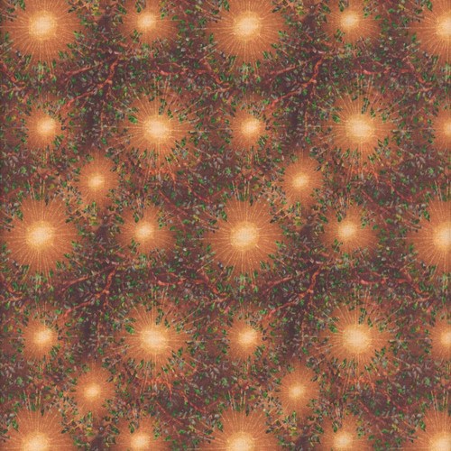 Quilting Treasures Fabrics Forest Light Dan Morris Brown Yellow Sun and Leaves