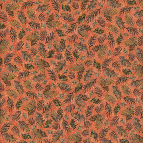 Quilting Treasures Fabrics Forest Light Dan Morris Orange Pine Sprigs
