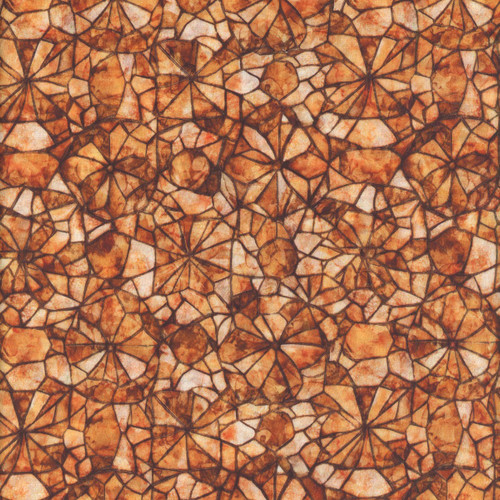 Quilting Treasures Fabrics Lumenique Dan Morris Brown Stained Glass Texture