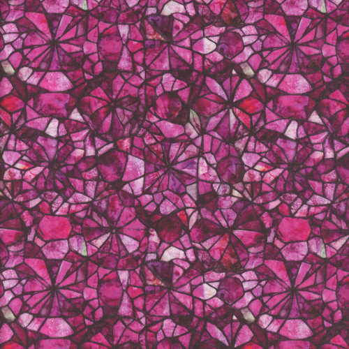 Quilting Treasures Fabrics Lumenique Dan Morris Fuchsia Pink Stained Glass Texture