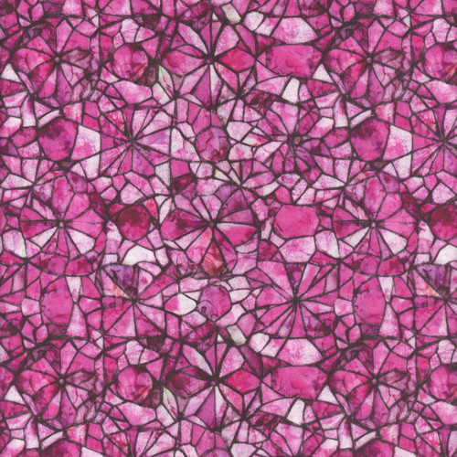 Quilting Treasures Fabrics Lumenique Dan Morris Hot Pink Stained Glass Texture