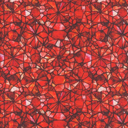 Quilting Treasures Fabrics Lumenique Dan Morris Red Stained Glass Texture