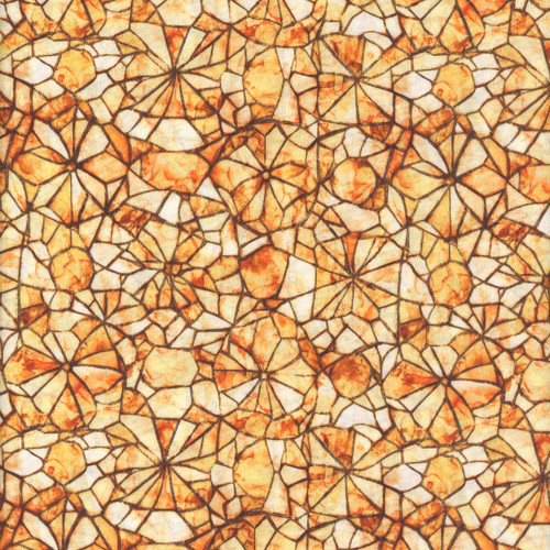 Quilting Treasures Fabrics Lumenique Dan Morris Yellow Stained Glass Texture