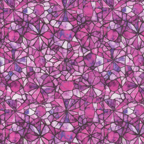 Quilting Treasures Fabrics Lumenique Dan Morris Orchid Purple Stained Glass Texture
