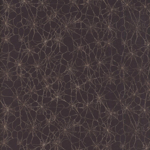 Quilting Treasures Fabrics Witchypoo Dan Morris Black Grey Spider Webs, fabric with intricate black and grey spider web pattern for quilting and craft projects.
