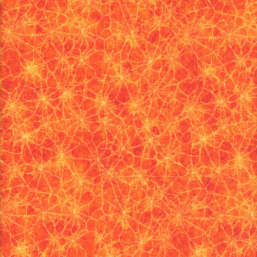 Quilting Treasures Fabrics Witchypoo Dan Morris Orange Spider Webs