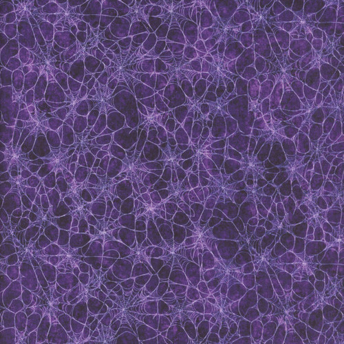Quilting Treasures Fabrics Witchypoo Dan Morris Purple Spider Webs