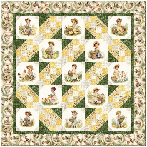 Quilting Treasures Fabrics Lil Farmers Dan Morris Farmers Helpers Quilt Kit