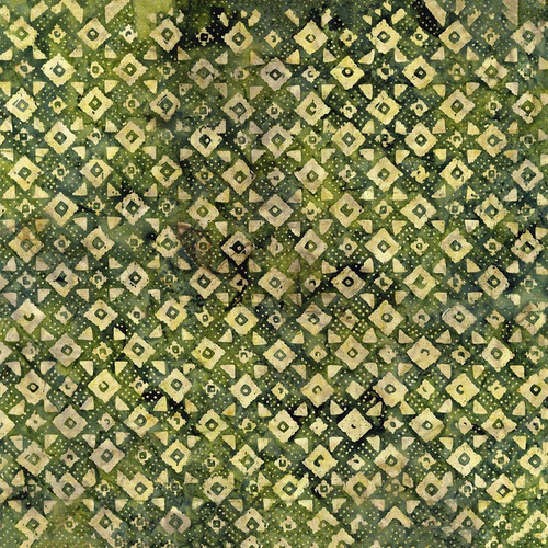 Timeless Treasures Fabrics Ember Tonga Batiks Green Diamonds