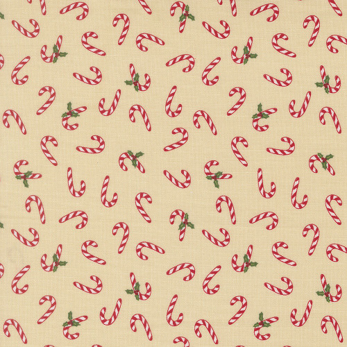 Moda Fabrics Holiday Cheer Stacy Iest Hsu Candy Canes Natural