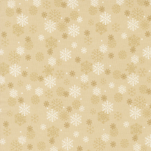Moda Fabrics Holiday Cheer Stacy Iest Hsu Snowflake Snow Flurry Natural Cream
