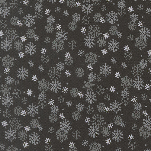 Moda Fabrics Holiday Cheer Stacy Iest Hsu Snowflake Snow Flurry Midnight Black
