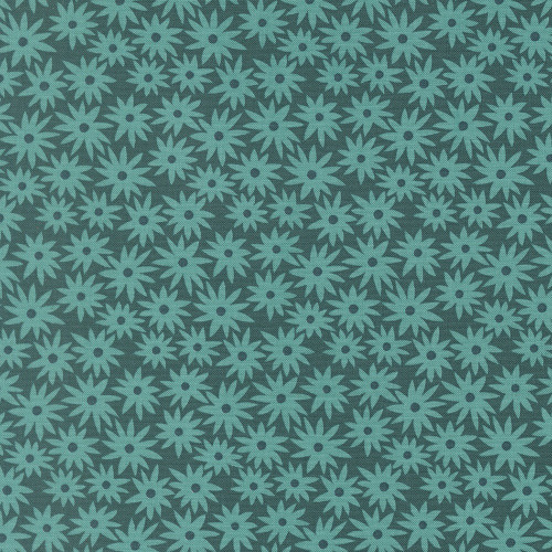 Moda Fabrics Scenery Elizabeth Hartman Sedum Floral Sedum Dark Teal Blue